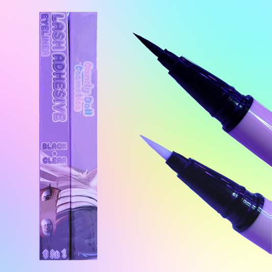 Double ended adhesive eyeliner